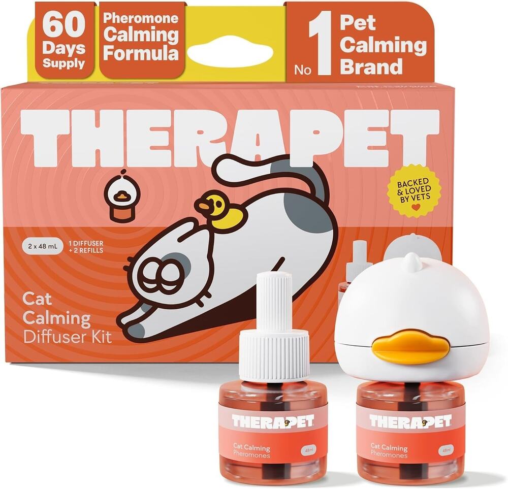 Therapet Cat Calming Diffuser Kit Plug-In 1 Diffuser + 2 Refills NEW